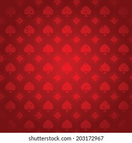 Red Vintage Poker Heart Distressed Background 