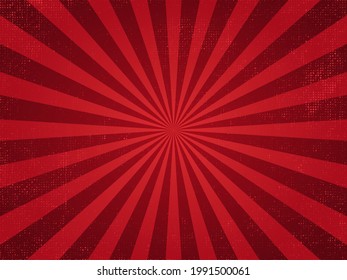 Red vintage ray retro background