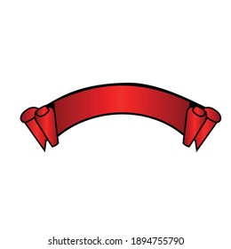 rotes Vintage Band Vektordesign. gut für Dekorhintergrund