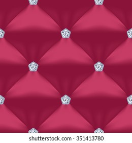 Red Violet Quilted Seamless Vector Pattern. Vector background made with gradient mesh. Great for luxury and VIP projects.