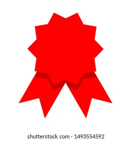 red VIP winner award ribbons isolated on white background. vector illustration