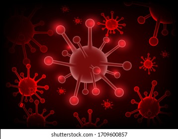 
Red virus background image, stock vector illustration.