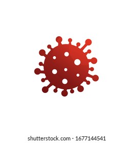 Diseño de plantillas de logotipos de virus rojos