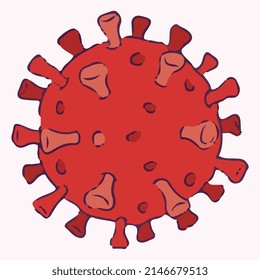 red virus vector art eps