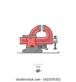 Red Vise - Line color icon