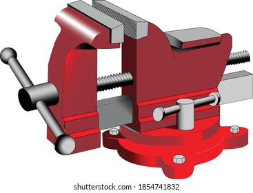 the red vise of mechanical and electrical workshop