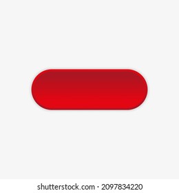 red volumetric button in neomorphism, neumorphism style. Designed for websites, mobile apps and other developers. Vector illustration