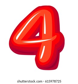 Red Numbers Stock Vector (Royalty Free) 618411851 | Shutterstock