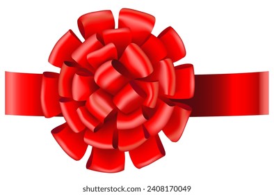 roter voluminöser Bogen mit Band