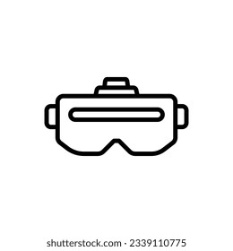 Red Vr Outline Icon Vector Illustration