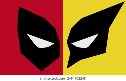 papel tapiz de rivalidad rojo vs amarillo con estilo de semitonos y copyspace