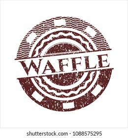 Red Waffle rubber grunge seal