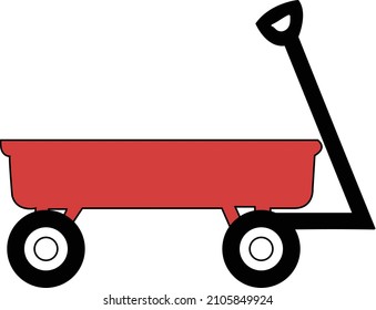 Ilustración vectorial del jardín de vagones rojos