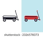 Red Wagon Illustrations Vector Colorful Design With White Background, Hi-Quality Red Wagon Best Concept Is Wheel Vehicle, Carry And Truck Farmer,
Auto Clip Art 3d Vector.