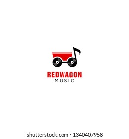 Red Wagon Music Logo - Vector