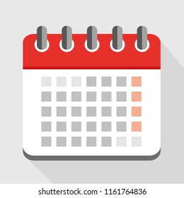 red wall calendar icon vector illustration EPS10