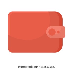 red wallet design over white