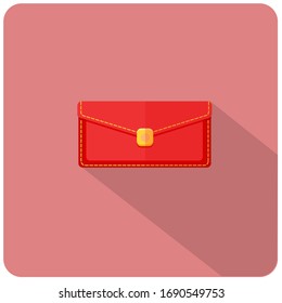 red wallet purse vector, red leather purse and gold point wallet vectors.