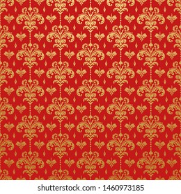 Red wallpaper background in Asian style - Chinese, and Japanese. Vector image