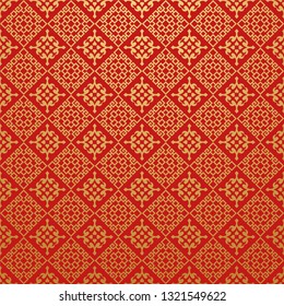 red wallpaper seamless pattern in chinese japanese style vector image