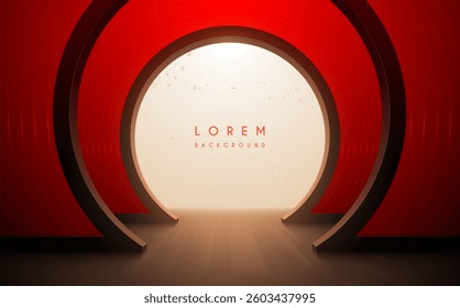 Red walls with gates background
