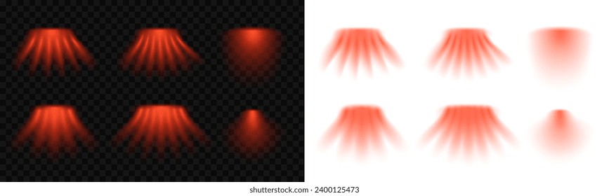 Red warm air flow wave effect. Design element for visualizing hot air flowing. Isolated on transparent png background