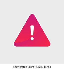 Red warning attention sign. exclamation mark vector