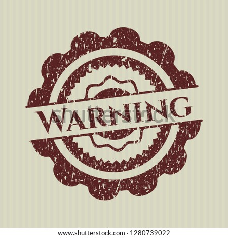 Red Warning distress rubber seal