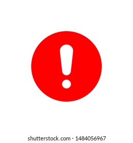 Red warning sign. exclamation, alert