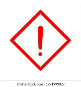 Red warning sign. exclamation, alert