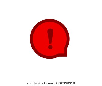 Red warning sign featuring a bold exclamation mark, symbolizing caution or alert.