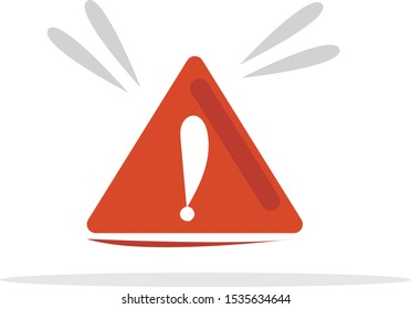 red warning sign graphic vecor