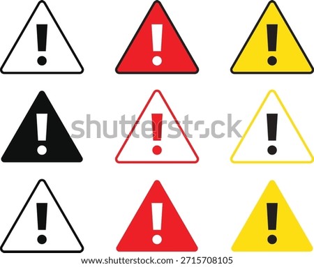 red warning sign icon yellow stop sign black warnign sign stop exclaimation sign danger symbol icon