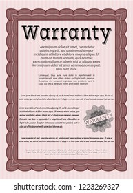 Red Warranty. Complex background. Good design. Customizable, Easy to edit and change colors. 