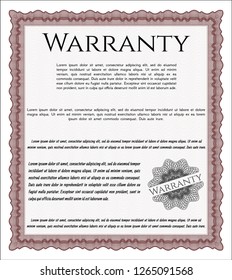 Red Warranty. Customizable, Easy to edit and change colors. Complex background. Modern design. 