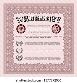 Red Warranty. Customizable, Easy to edit and change colors. Complex background. Sophisticated design. 