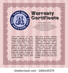 Red Warranty. Customizable, Easy to edit and change colors. Printer friendly. Artistry design. 