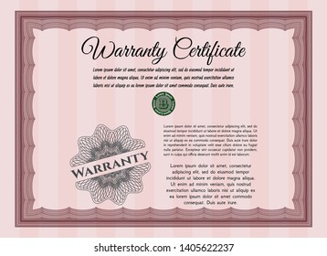 Red Warranty. Good design. Customizable, Easy to edit and change colors. With linear background. 