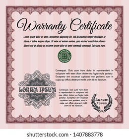 Red Warranty. With quality background. Customizable, Easy to edit and change colors. Nice design. 