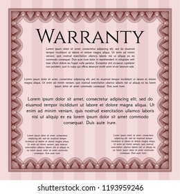 Red Warranty template. With background. Customizable, Easy to edit and change colors. Modern design. 