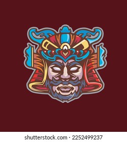 guerrero rojo del logo de japón