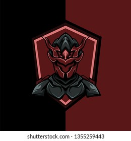 Red Warrior Shield : Logo E-Sport Gaming
