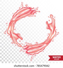 Red water , juice splash vector illustration