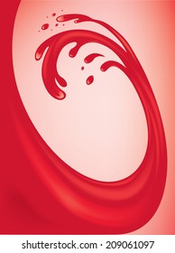 red water splash