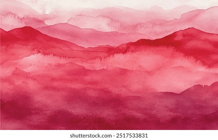Fundo abstrato de aquarela vermelha, textura