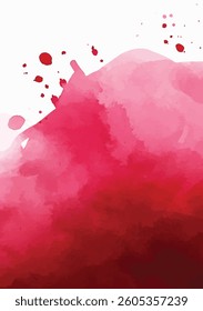 Red Watercolor Abstract Background vector illustration