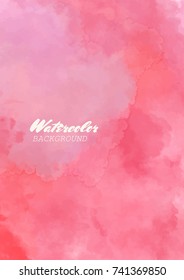 Red watercolor background.