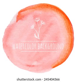 Red watercolor background with a bright edge and the inscription