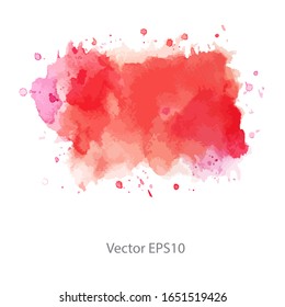red watercolor background. vector background