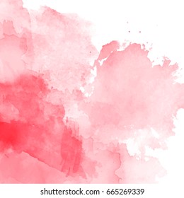 Red watercolor background vector 